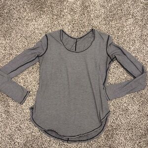 Lululemon Striped black and white Long Sleeve Women's Top